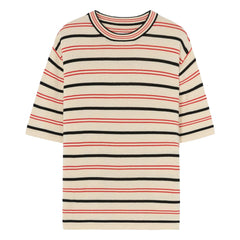 Cordera - Gestreiftes Bio-Baumwoll-T-Shirt | Ecru