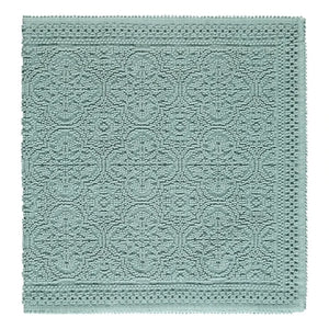 Haomy - Geprägter Baumwoll-Badematte 55x110cm | Wassergrün