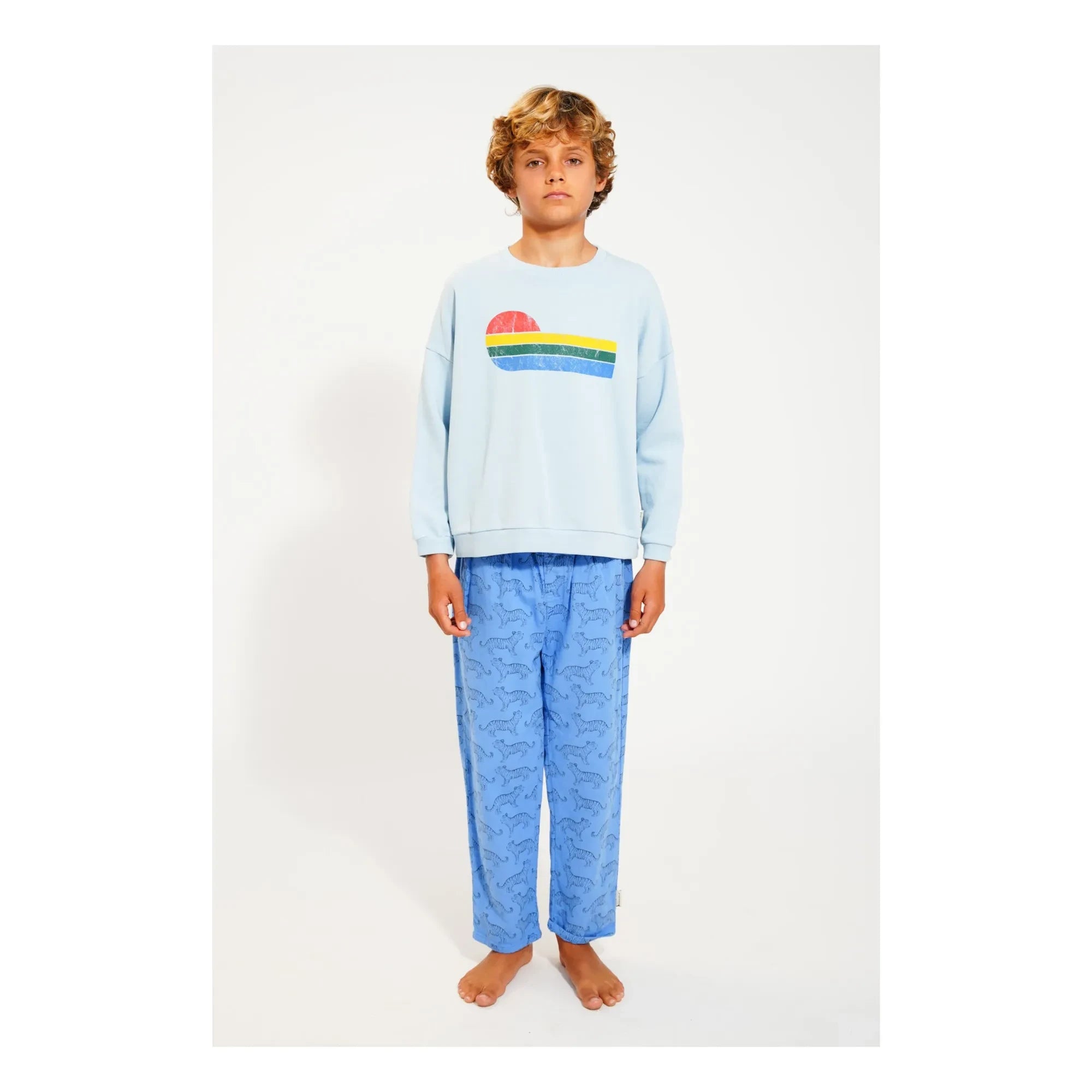 Piupiuchick - Eighties Sweatshirt aus Bio-Baumwolle | Hellblau