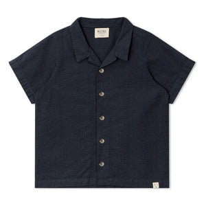Matona - Unifarbenes Hemd aus Bio-Baumwolle | Marineblau