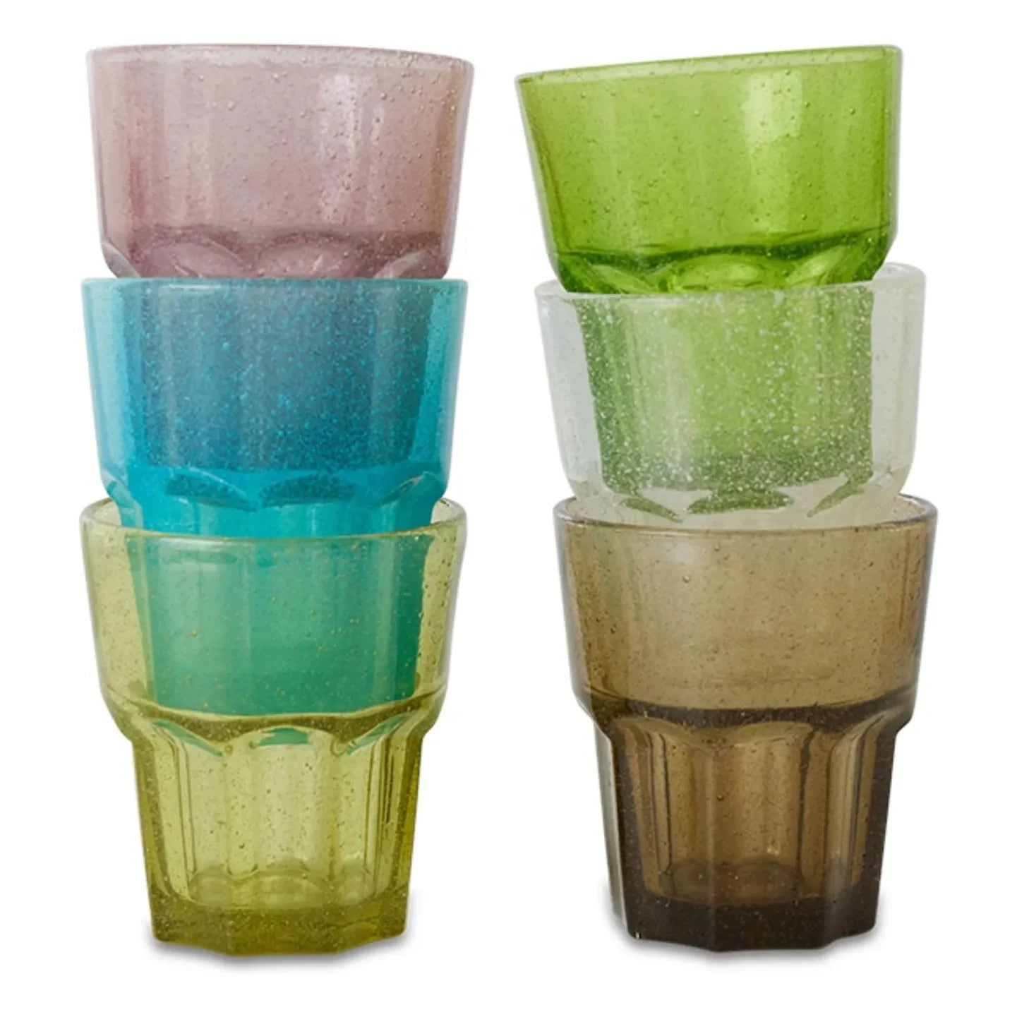 HKliving - Mineralgläser - 6er Set | Mehrfarbig