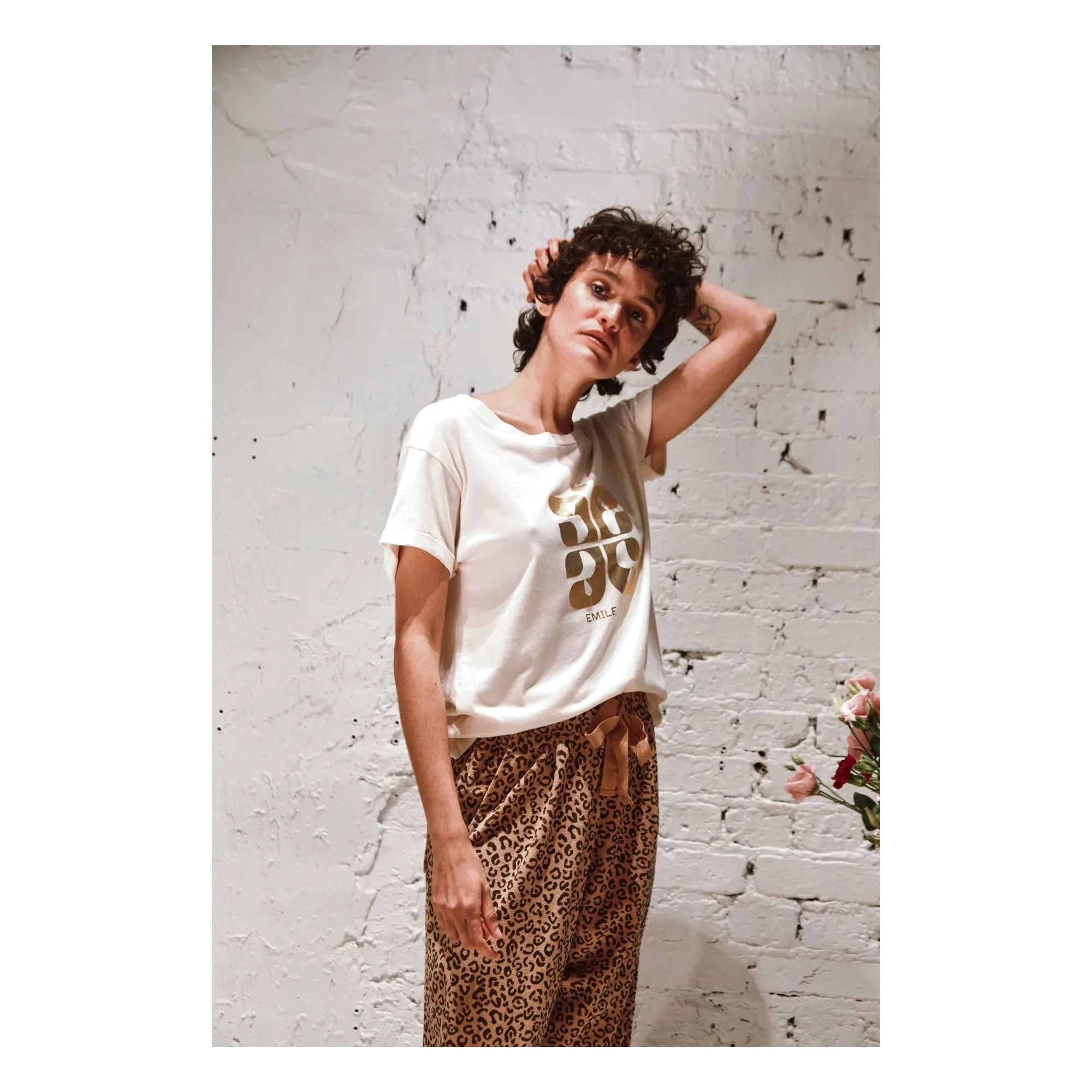 Emile et Ida – Boris Bio-Baumwoll-T-Shirt | Creme