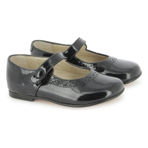 Tartine et Chocolat - Glatte perforierte Lack-Ballerinas | Marineblau