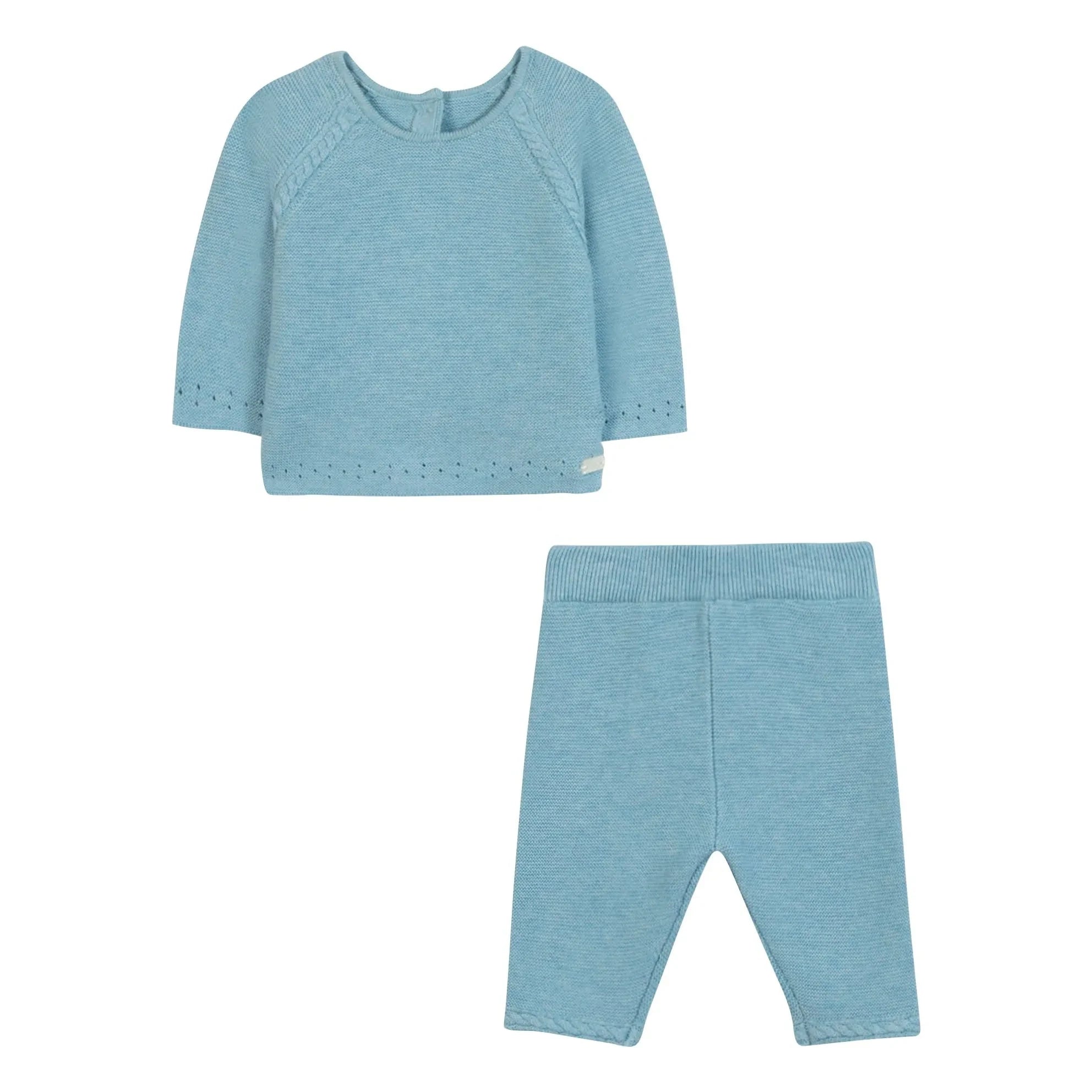 Tartine et Chocolat - Strickpullover und Leggings Set | Himmelblau