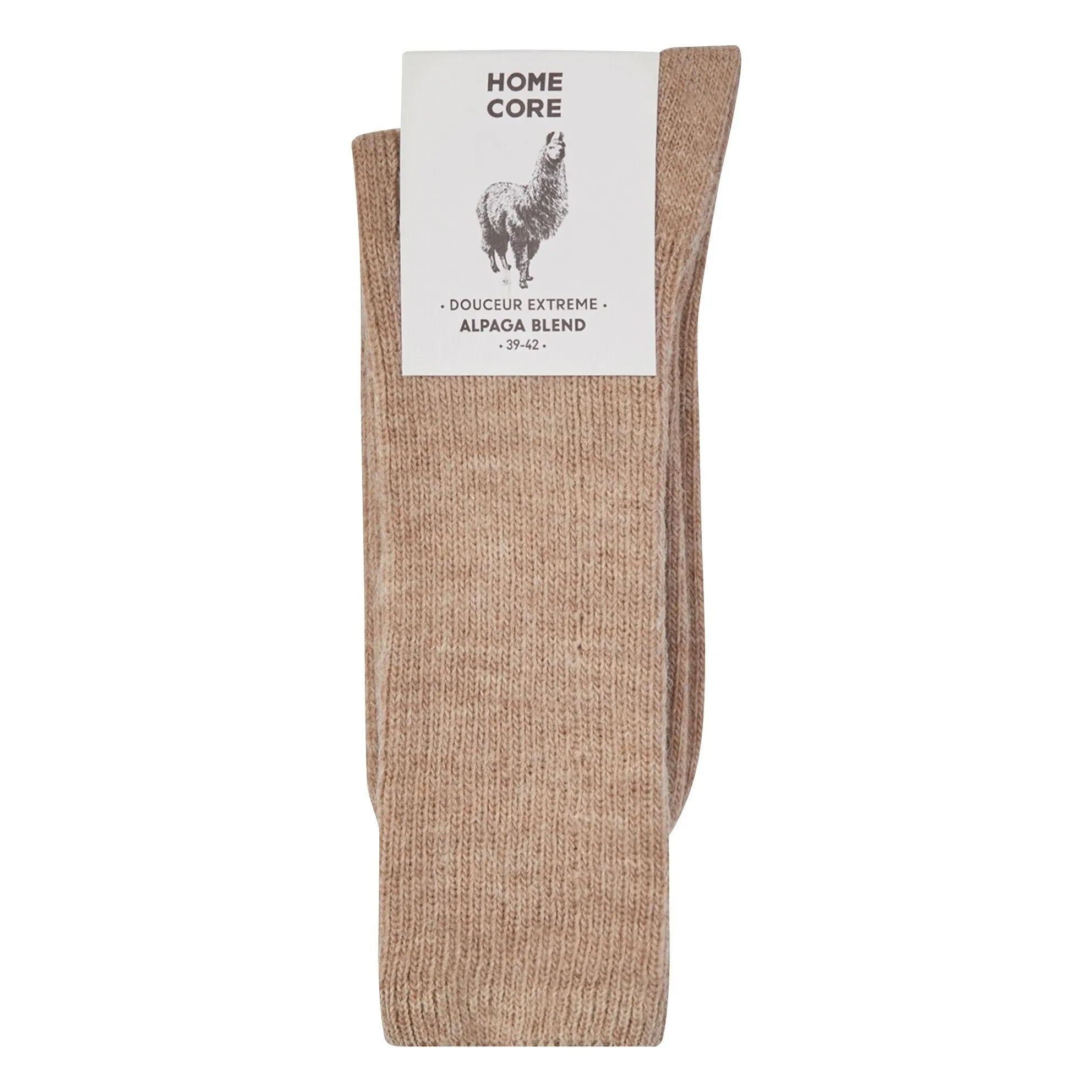 Homecore - Earth Alpaka-Socken | Hellbraun