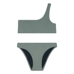 Finger in the nose - Bayle Asymmetrischer Badeanzug | Helles Khaki