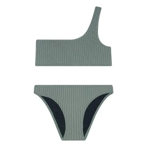 Finger in the nose - Bayle Asymmetrischer Badeanzug | Helles Khaki