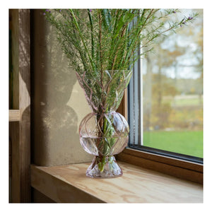 &Klevering - Kosmetik-Vase aus Glas in Diamantform | Rosa