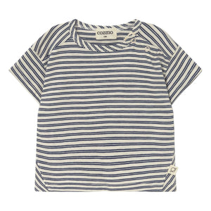 Cozmo – Baby-T-Shirt mit Streifenmuster | Marineblau