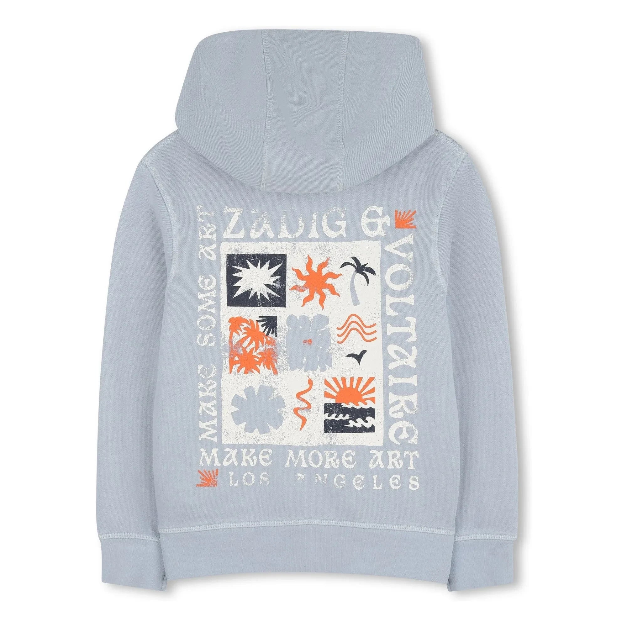 Zadig & Voltaire - Make More Art Kapuzenpullover mit Reißverschluss | Hellblau