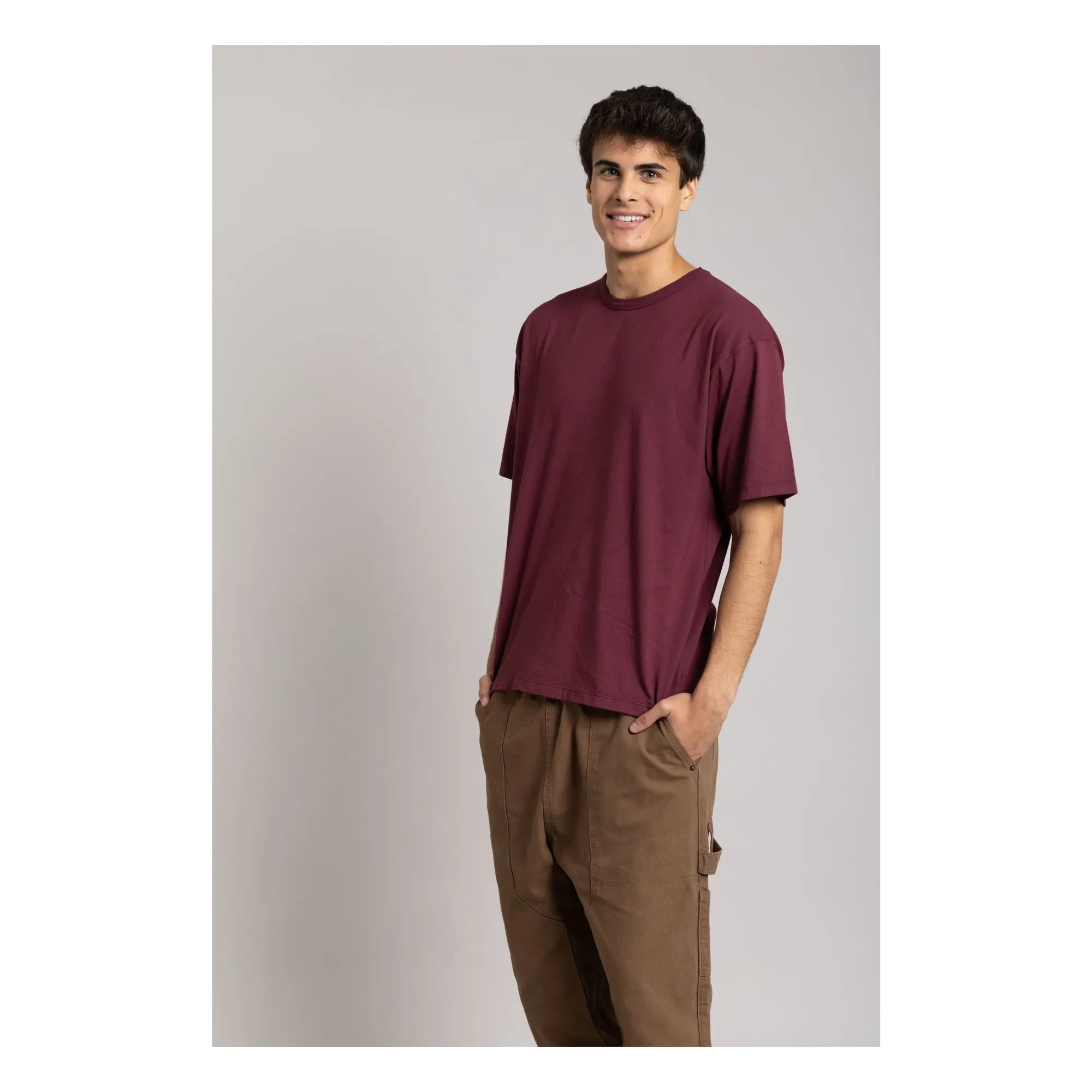 Smallable Man - Solal Bio-Baumwoll-T-Shirt | Aubergine