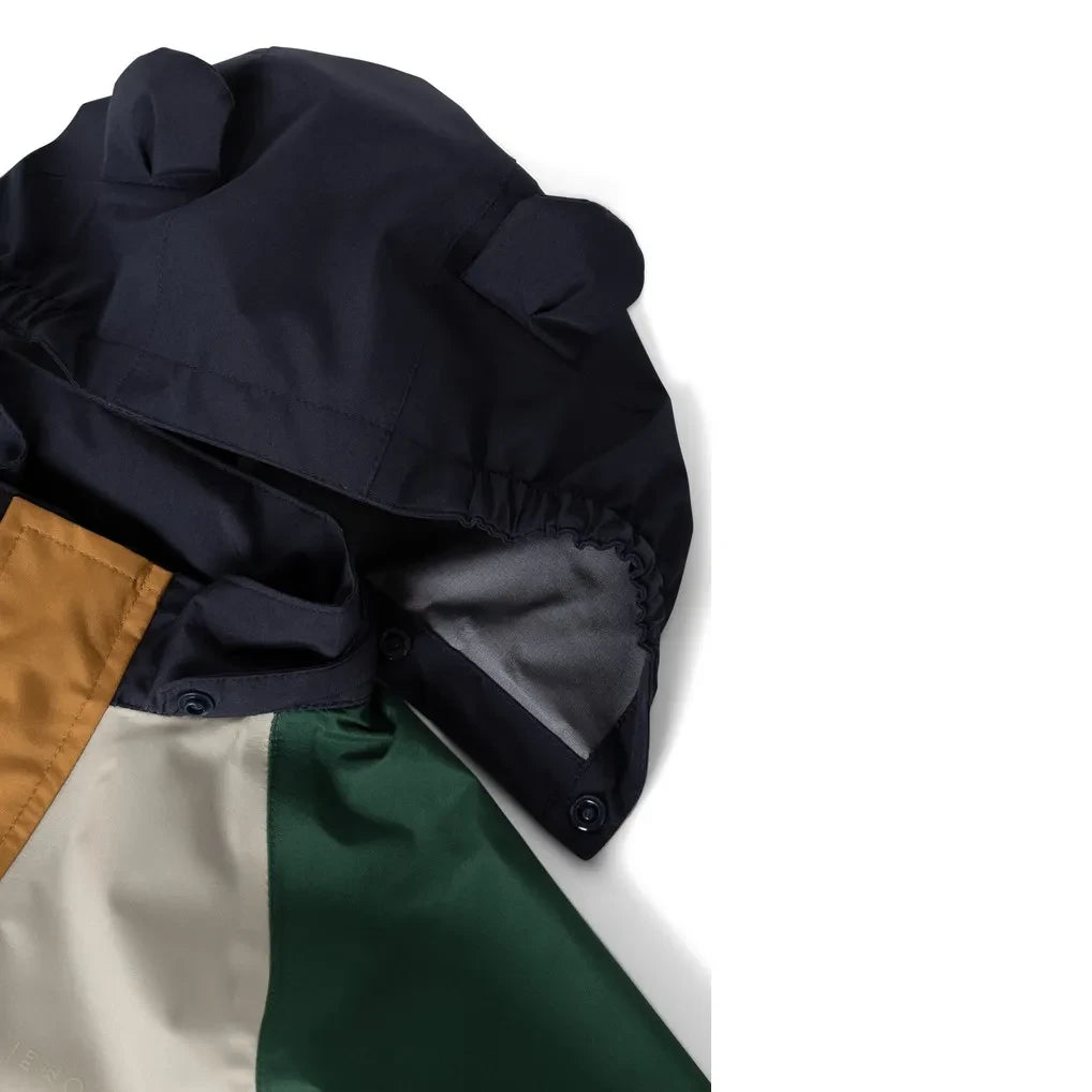 Liewood - Manu Colorblock Regen-Set aus recycelten Fasern | Dunkelgrün