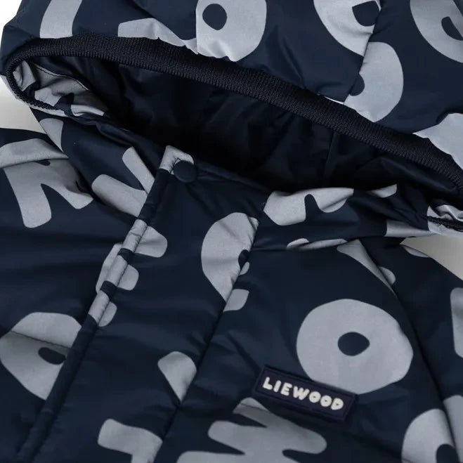 Liewood - Adelina Reflektierende Daunenjacke aus recycelten Fasern | Marineblau