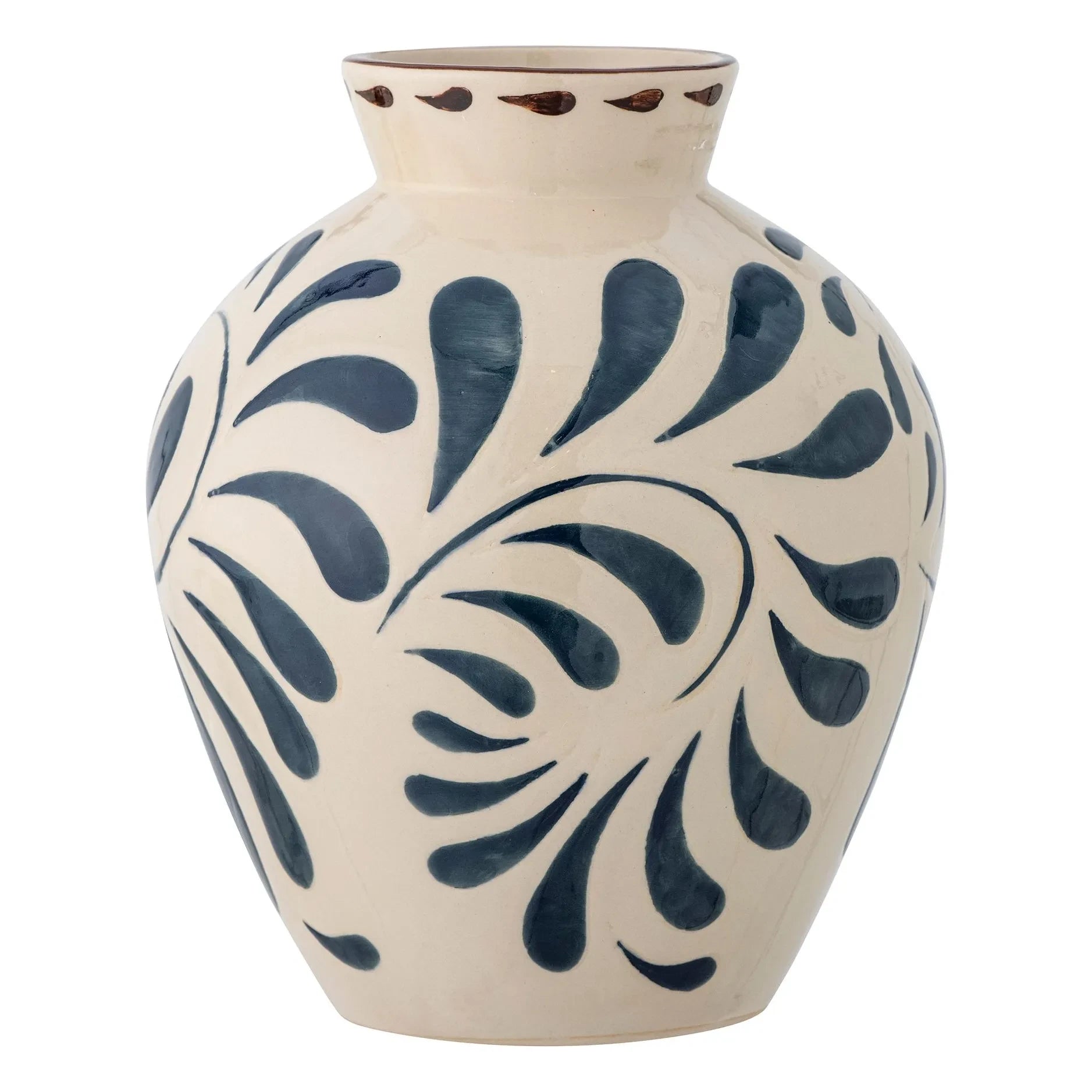 Bloomingville - Heikki Steingut-Vase | Blau