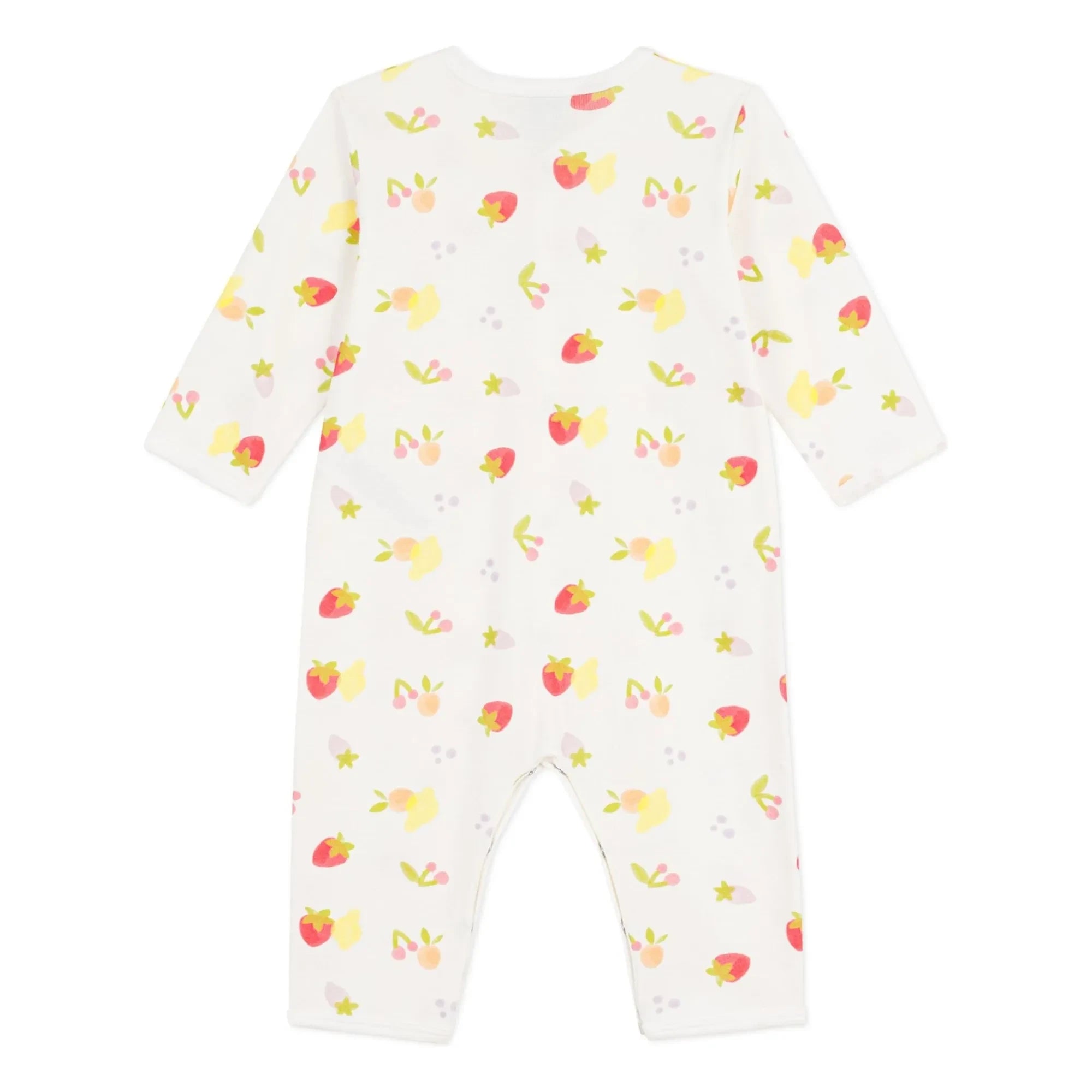 Petit Bateau – Schlafsack aus Bio-Baumwolle mit Obst-Print | Weiß