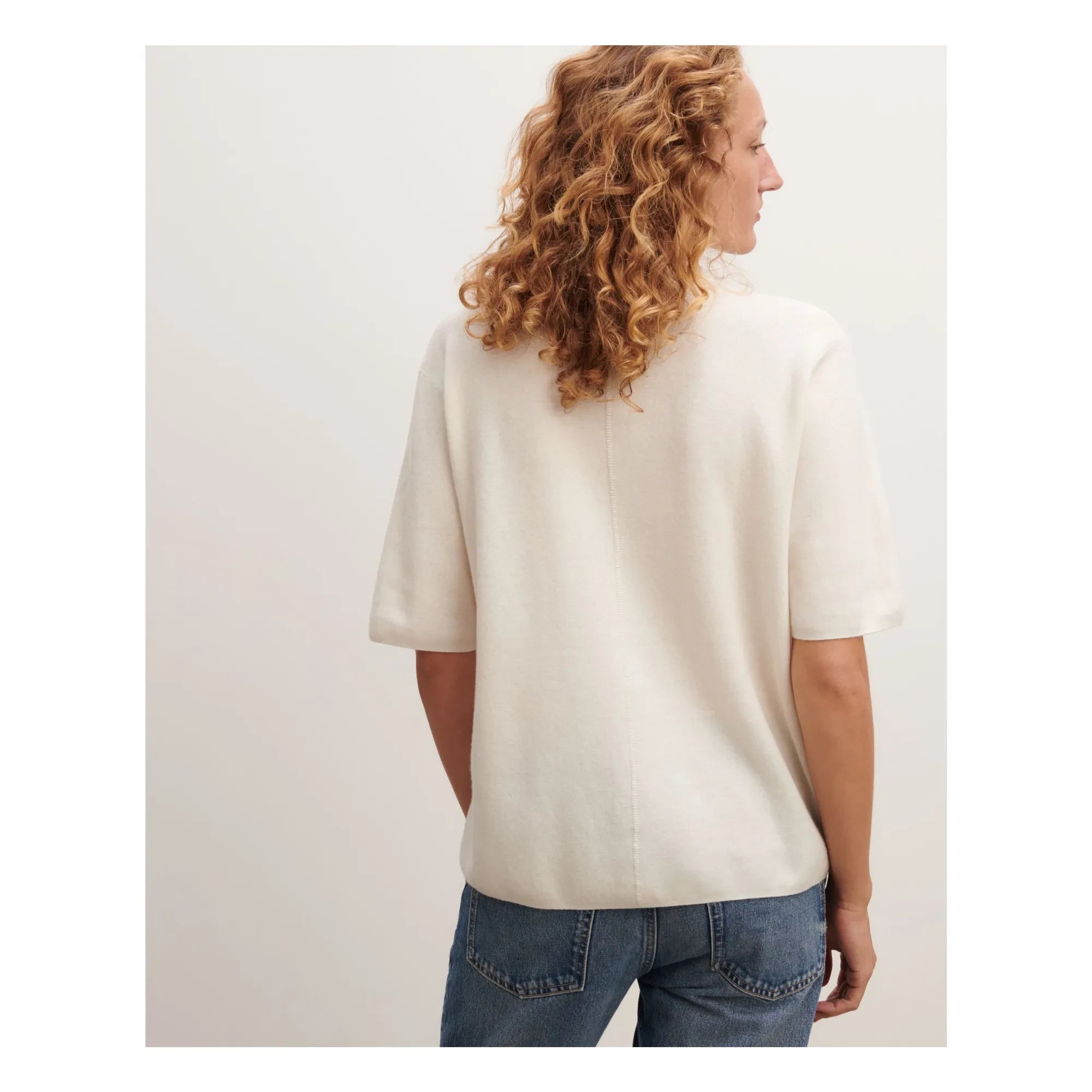 Bompard – Schmal geschnittenes T-Shirt aus Baumwolle und Kaschmir | Natur