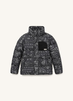 Töastie - Aus recyceltem Material hergestellter Helix Bandana Daunenjacke | Schwarz