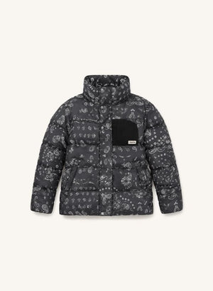 Töastie - Aus recyceltem Material hergestellter Helix Bandana Daunenjacke | Schwarz