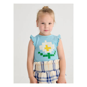 Bobo Choses - Marguerite Bio-Baumwoll-Rüschen-Top | Hellblau