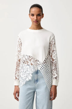 AllSaints Kadın Pamuk Elastan Bluz MALORIE LS TOP