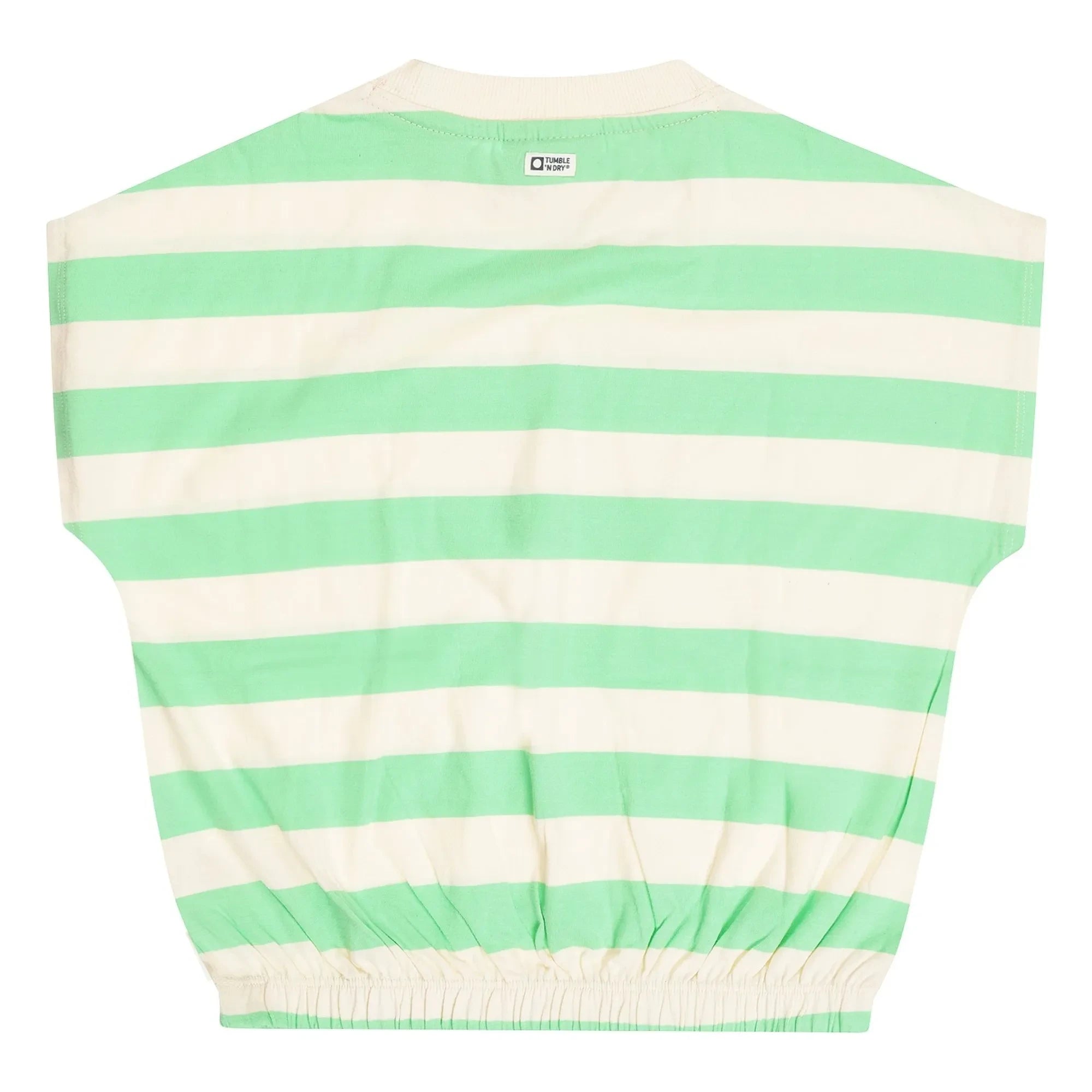 Tumble N'Dry – Colatina Oversize Gestreiftes T-Shirt aus Bio-Baumwolle | Grün