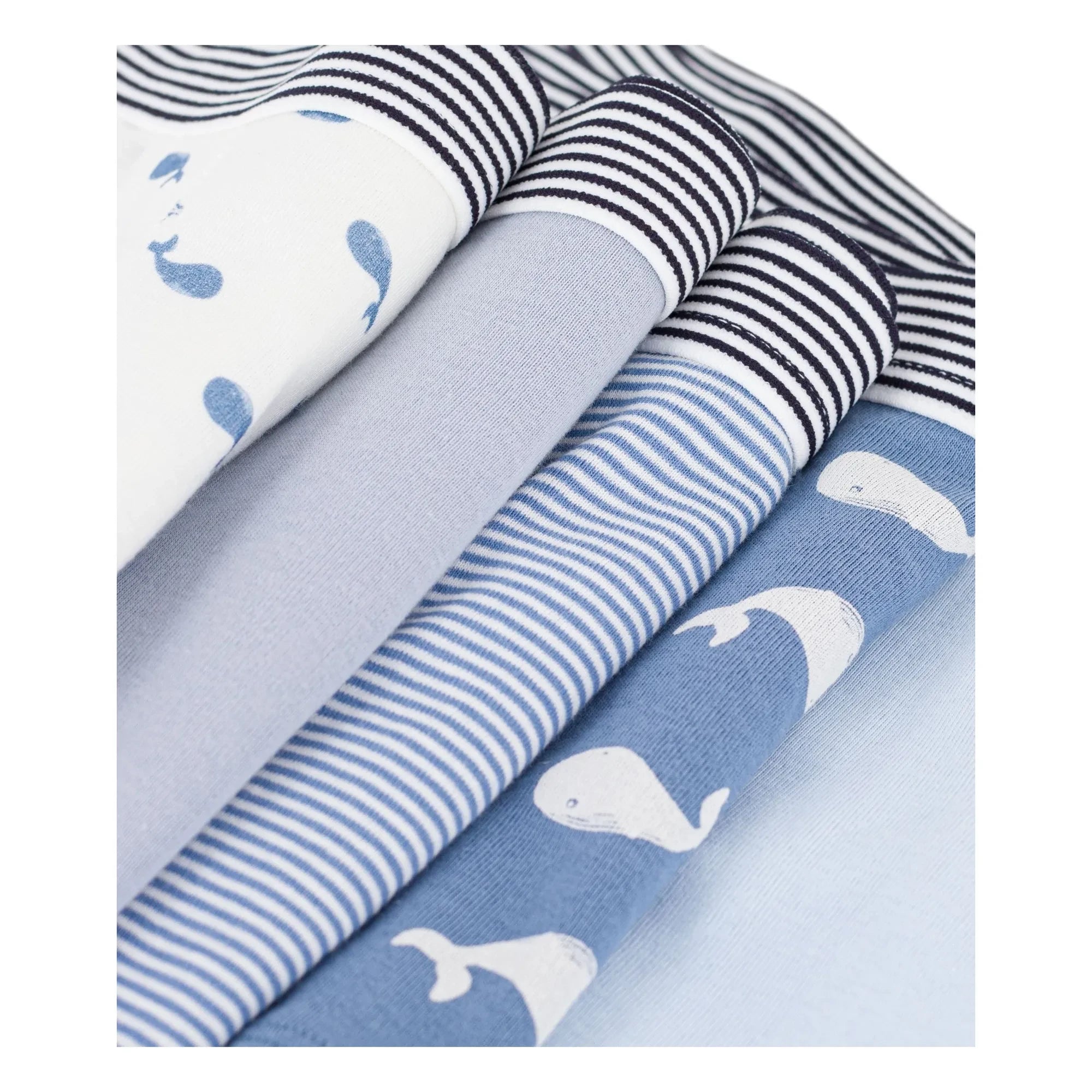 Petit Bateau - 5'li Organik Pamuk Balina Desenli Boxer | Mavi
