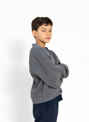Smallable Kid - Harcourt Organischer Baumwollpullover | Grau meliert