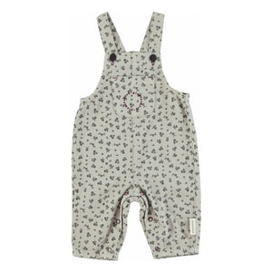 Piupiuchick - Baby-Strampler mit Blumenmuster | Hellgrau
