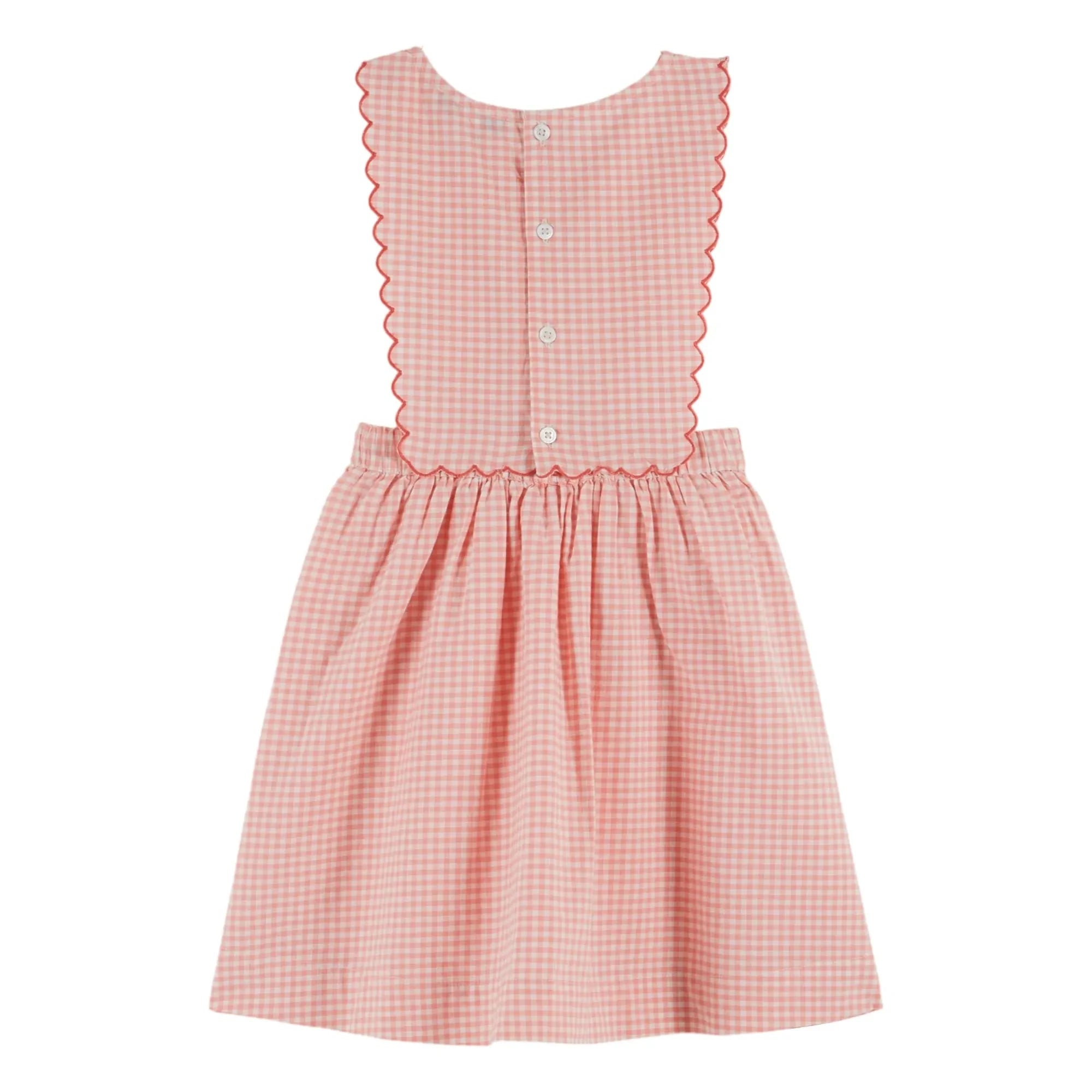 Emile et Ida - Latzkleid aus Bio-Baumwolle mit Vichy-Karo | Rosa