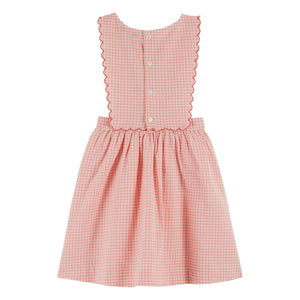 Emile et Ida - Latzkleid aus Bio-Baumwolle mit Vichy-Karo | Rosa