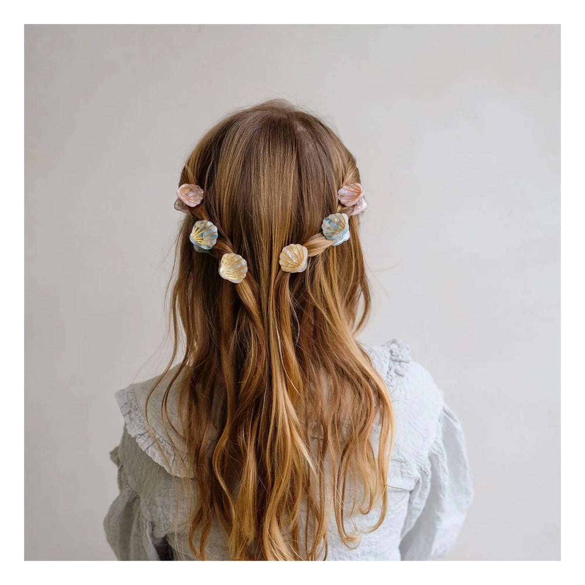 Mimi & Lula - 6er Set Mini Muschel-Haarspangen | Creme