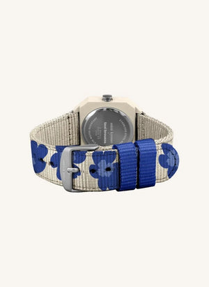 Mini Kyomo - Blau Hibiskus Uhr - Mini Kyomo x Taxi Brousse | Blau
