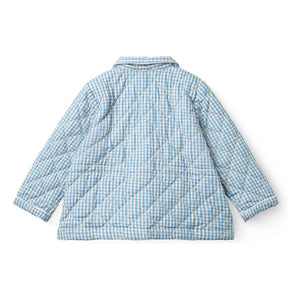 Copenhagen Colors - Pied de Poule organische Baumwoll-Steppjacke | Blau