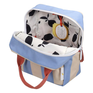 Sticky Lemon - Kleiner gestreifter Rucksack | Blau