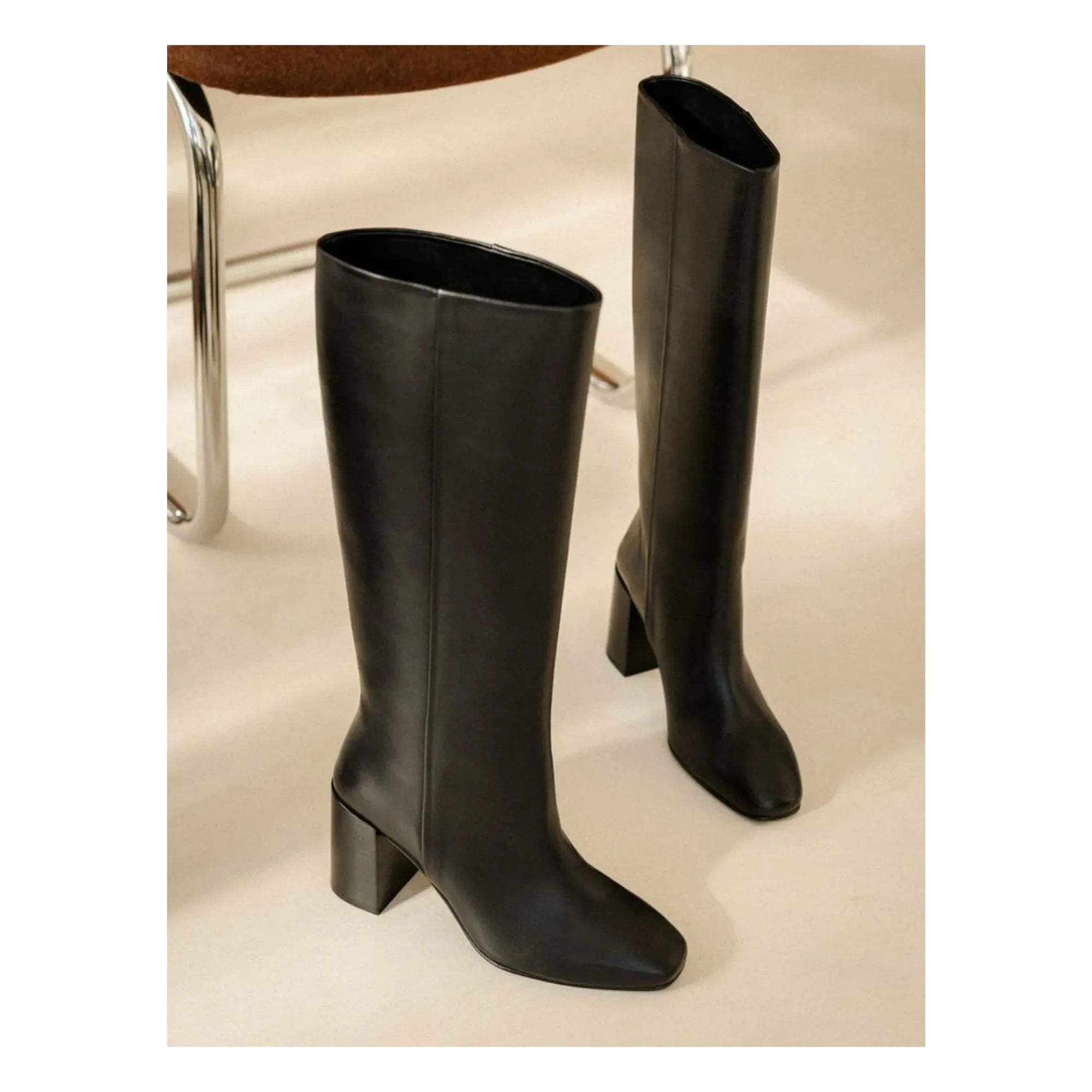 Bobbies - Hisaé Lammleder Stiefel | Schwarz