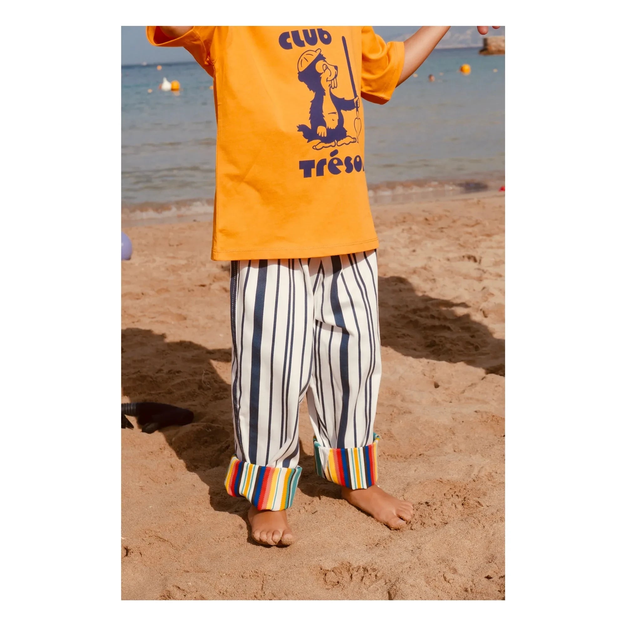 Club Trésor - Biarritz Sunset Gestreifte Hose | Marineblau