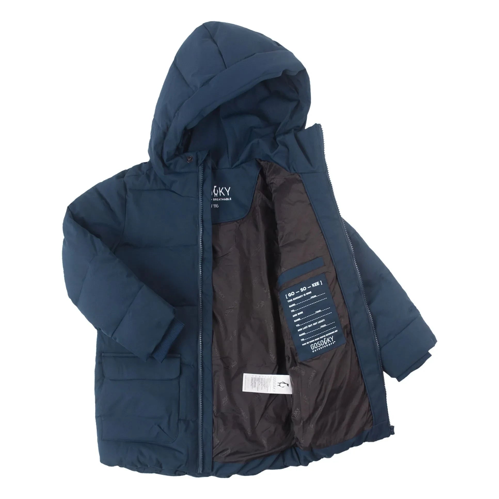 Gosoaky - Tiger Eye wasserdichte Jacke | Marineblau