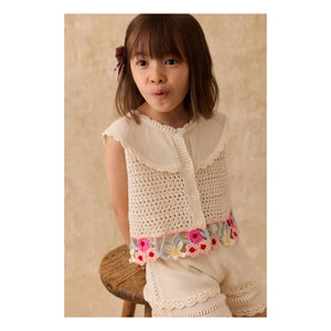 Louise Misha - Elea Maille Besticktes Oberteil | Creme
