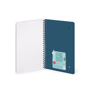 Legami - A5 Çizgili Sert Kapaklı Resimli Defter - Seyahat Çıkartmaları - Spiralli