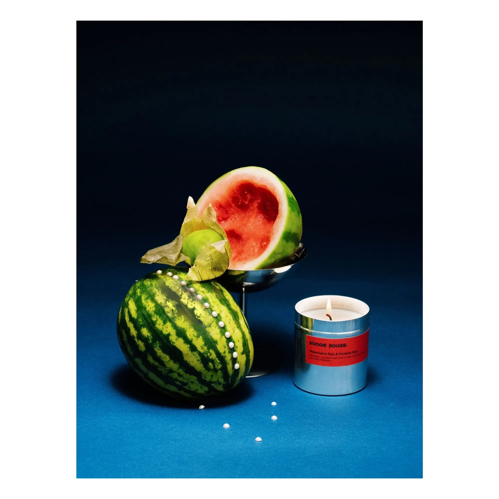 Boogie Bougie - Wassermelonen-Schlucke und Snacks am Pool Kerze