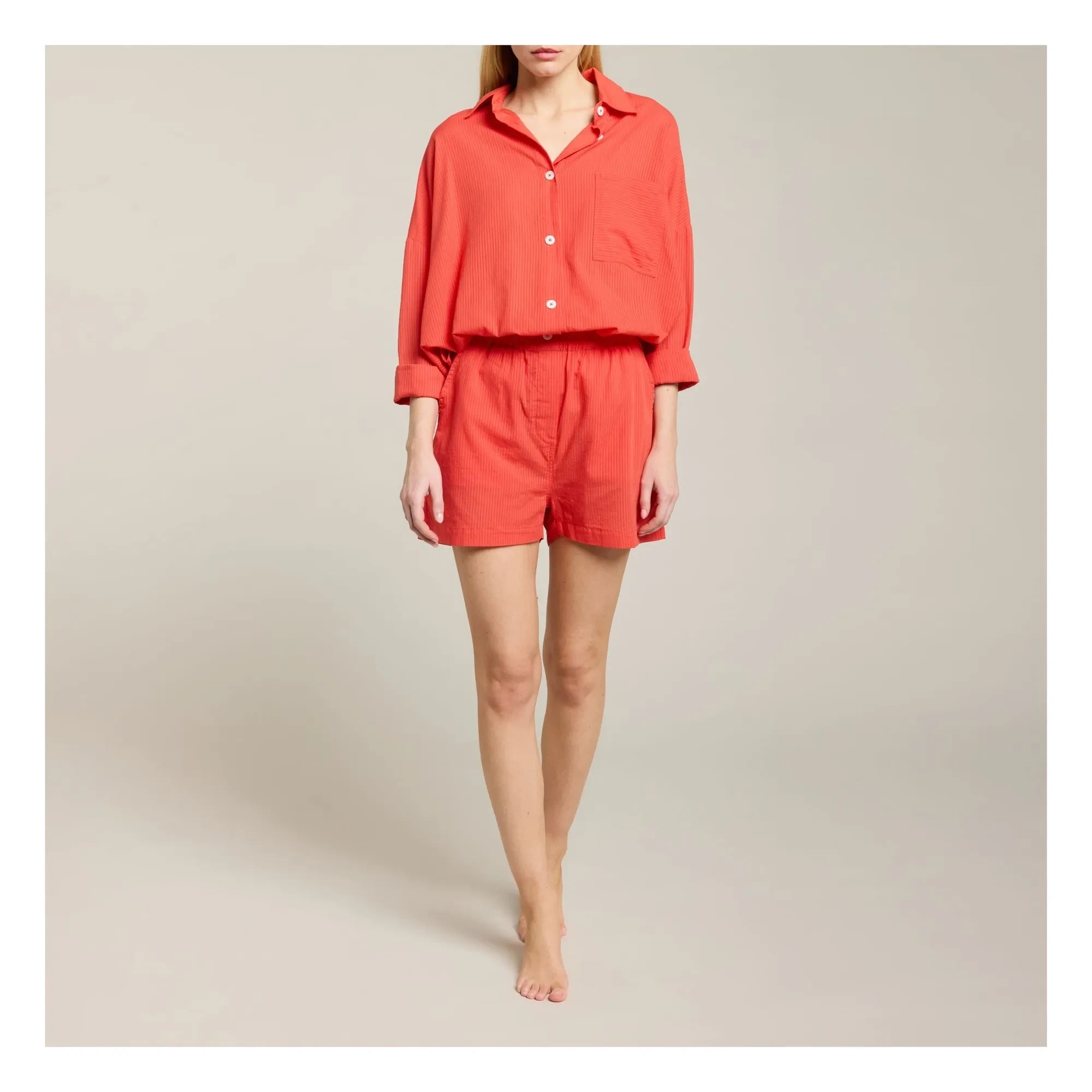 Maison Saint Julien - Ramatuelle Voile de Coton Bluse | Coral
