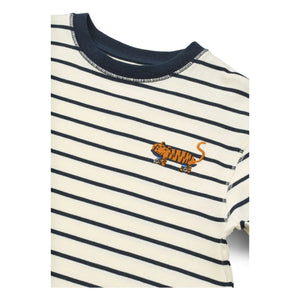Liewood - Tyler Gestreiftes Tiger-Organic-Cotton-T-Shirt | Dunkelblau