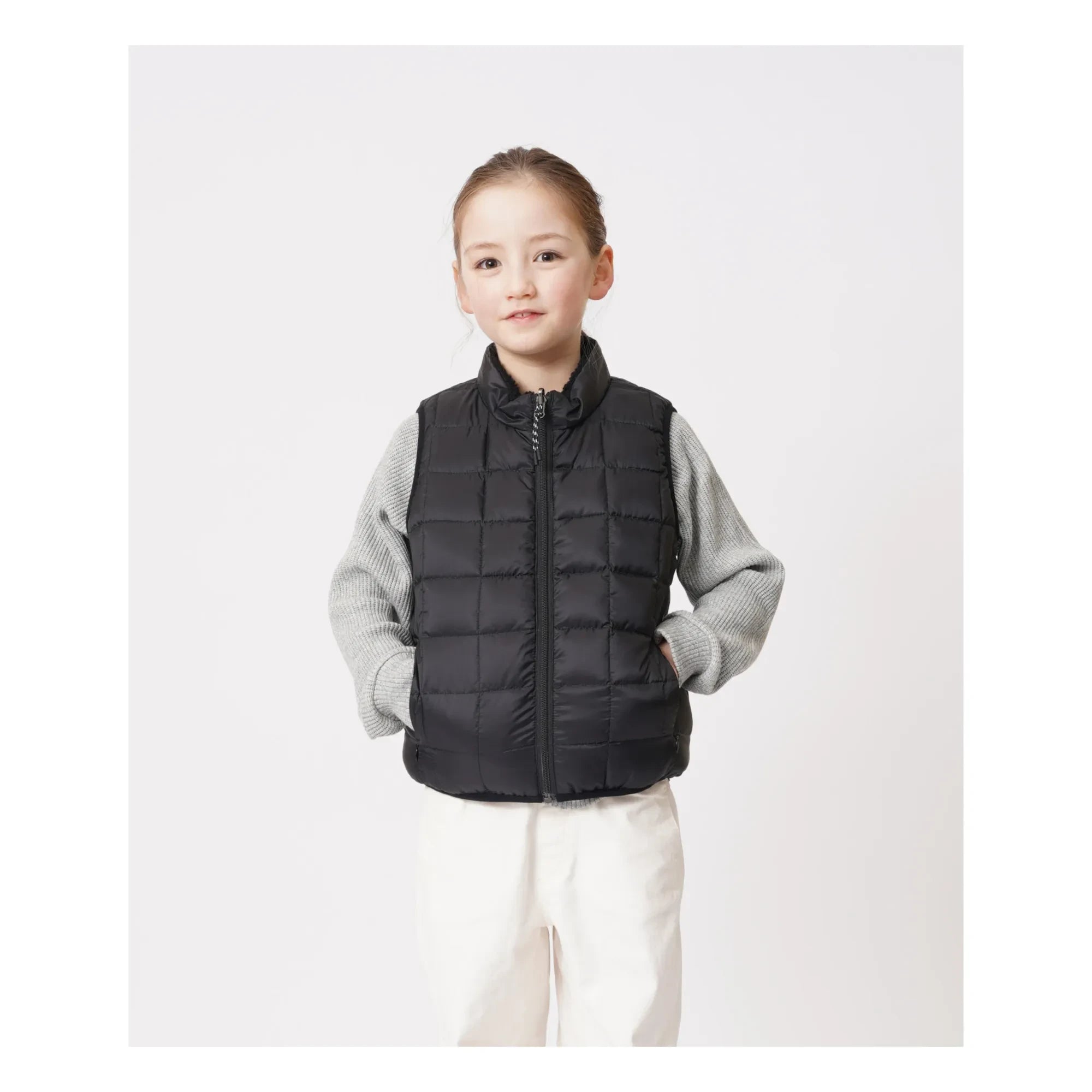 Taion - Down x Boa Dağ Reversible Kolsuz Ceket | Siyah
