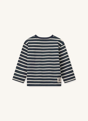 Liewood - Tyler Gestreiftes Bio-Baumwoll-T-Shirt | Marineblau
