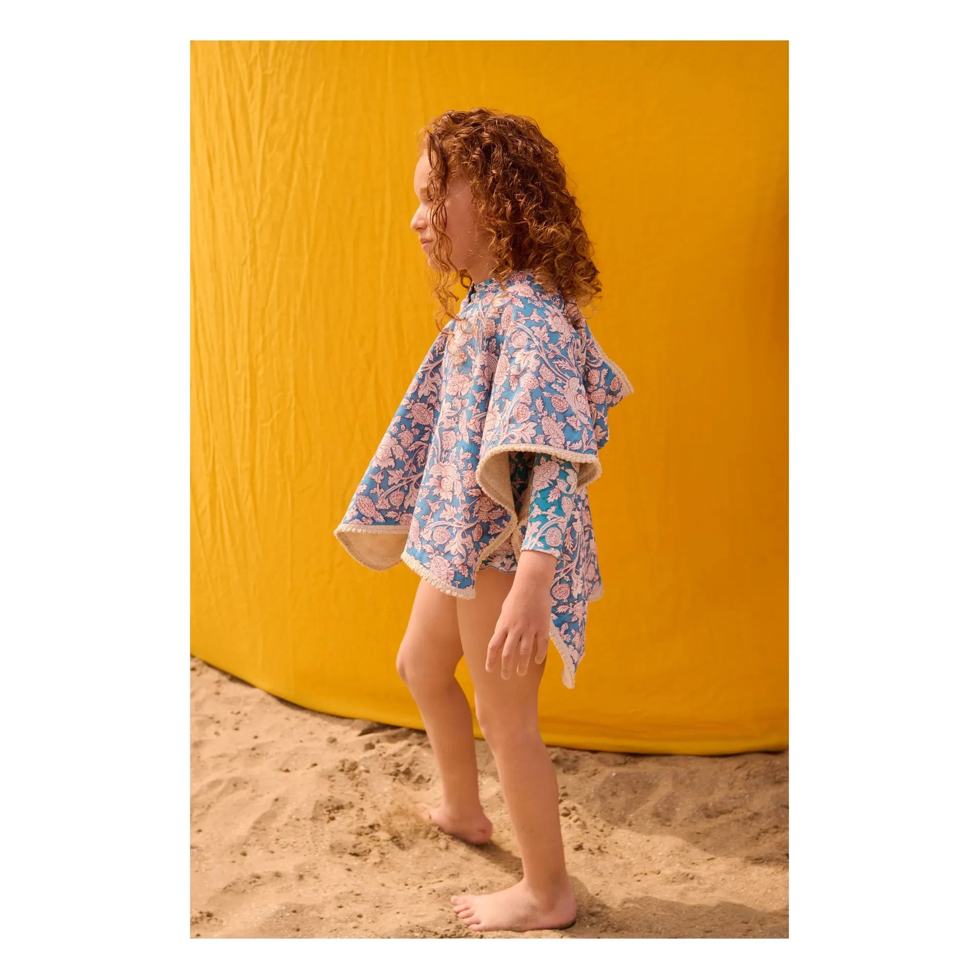 Louise Misha - Badeponcho Mael aus Bio-Baumwolle | Blau