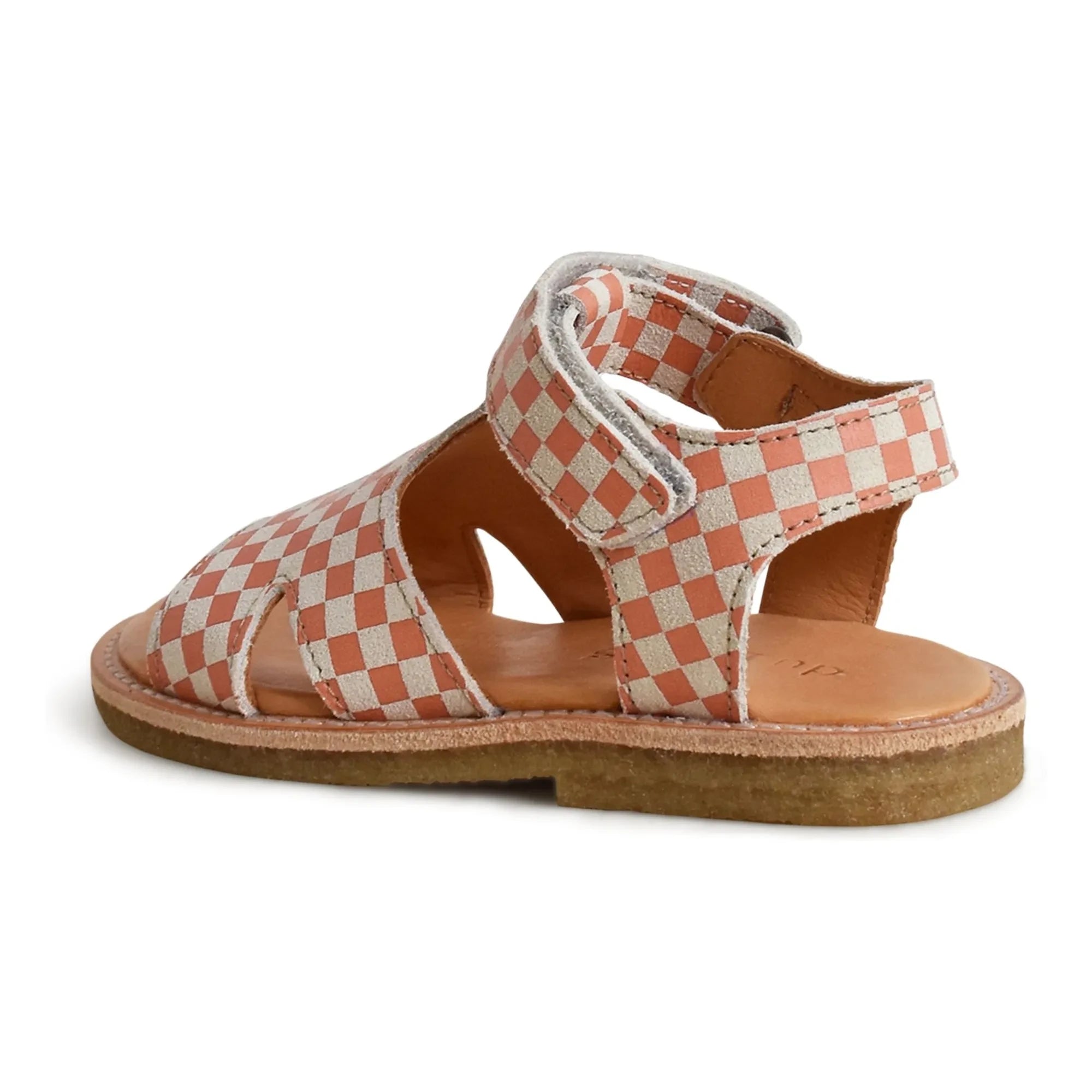 du Loua - Du Alfie Karierte Sandalen | Koralle
