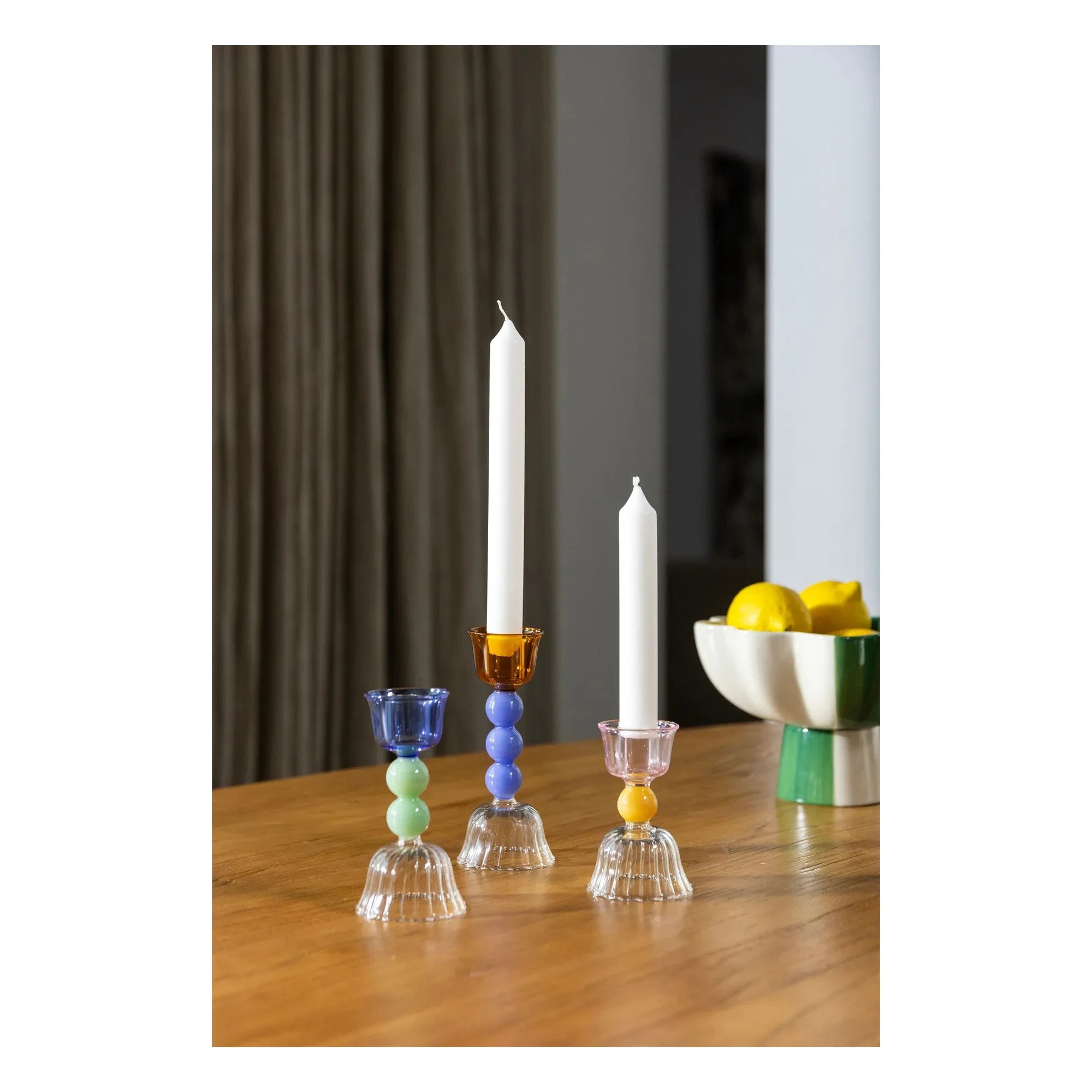 &Klevering - Perlen-Kerzenständer | Blau