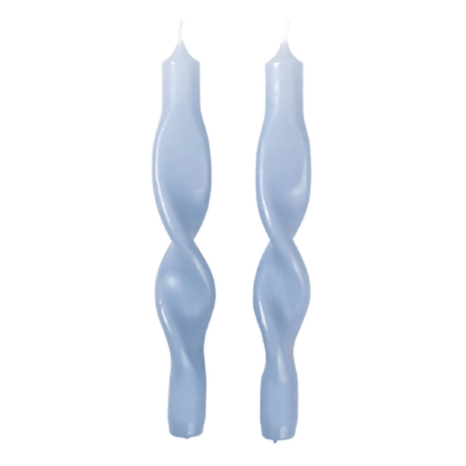 Broste Copenhagen - Gedrehte Kerzen - 2er Set | Hellblau