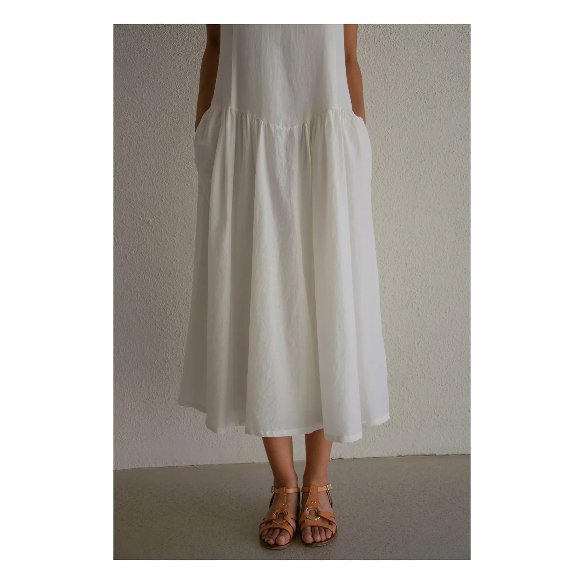 THEAVANT - Grace Kleid aus Baumwoll- und Seidenpopeline | Weiß