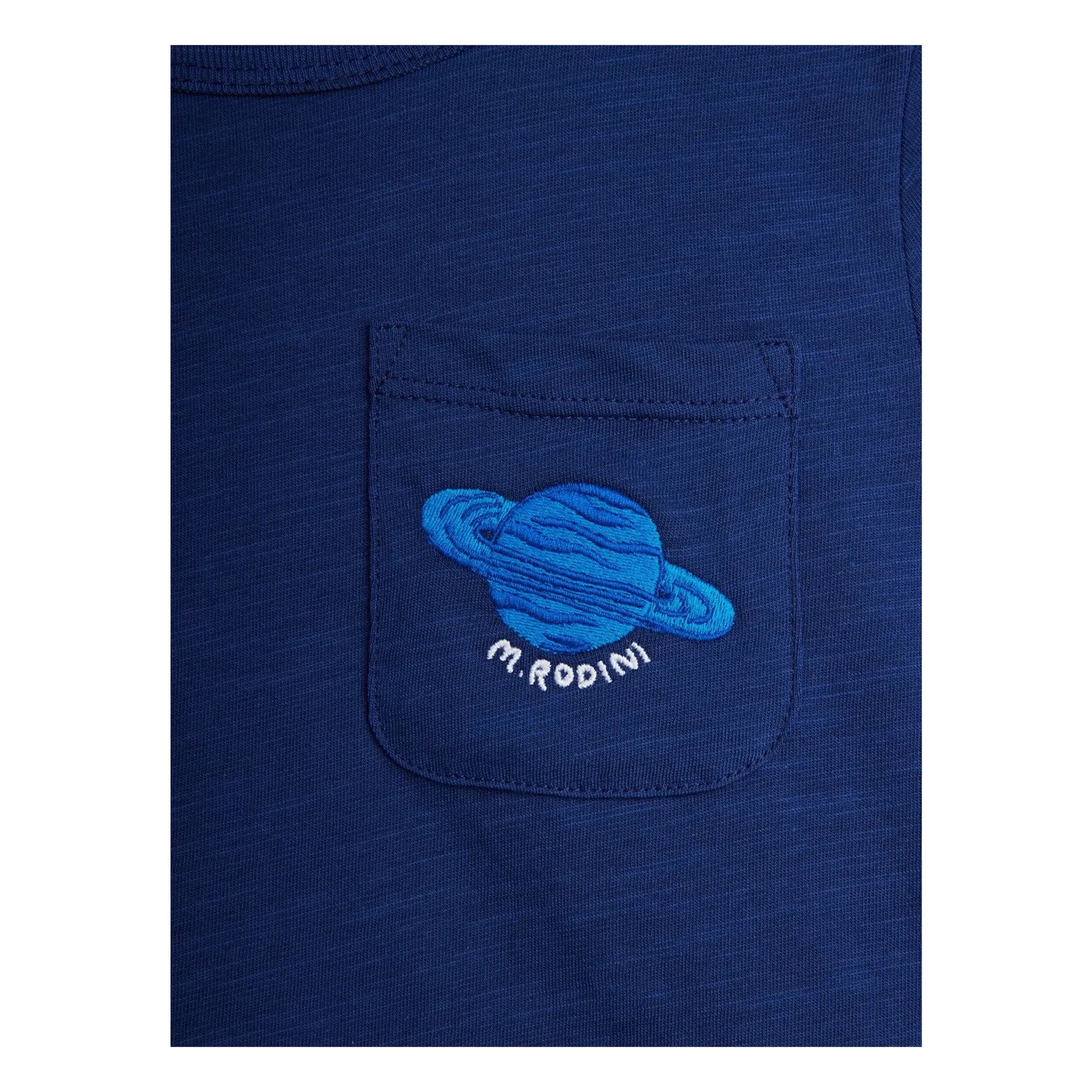 Mini Rodini - Planète Bio-Baumwoll-T-Shirt | Blau